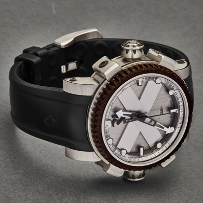 Pre-owned Rj-romain Jerome Romain Jerome Men's Octopus Silver Dial Titanic Rusted Steel Rjtaudi.003.01