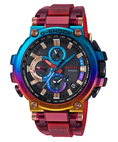 Pre-owned Casio G-shock Mt-g Volcanic Lightning Rainbow Ip Limited Edition Watch Mtg-b1000vl-4a