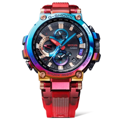 Pre-owned Casio G-shock Mt-g Volcanic Lightning Rainbow Ip Limited Edition Watch Mtg-b1000vl-4a