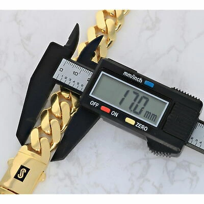 Pre-owned Nuragold 10k Yellow Gold Royal Monaco Miami Cuban Link 17mm Chain Mens Curb Necklace 22"