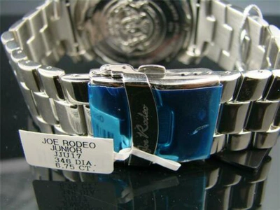 Pre-owned Joe Rodeo Mens  Junior Jju116 Vs 6.75 Ct Mop Dial 2 Row Bezel Diamond Watch