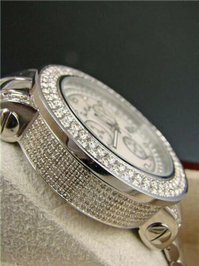 Pre-owned Joe Rodeo Mens  Junior Jju116 Vs 6.75 Ct Mop Dial 2 Row Bezel Diamond Watch