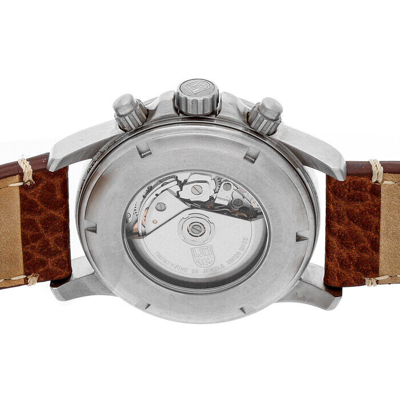 Pre-owned Luminox 1869 Field Valjoux Automatic Chrono Numbered Edition Brown Leather Watch