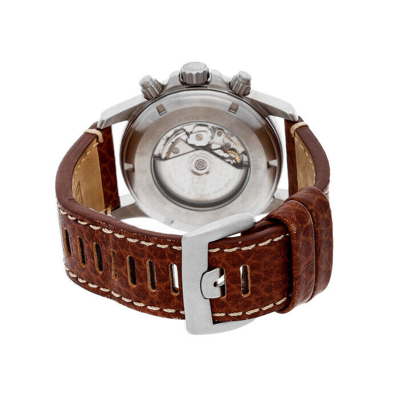 Pre-owned Luminox 1869 Field Valjoux Automatic Chrono Numbered Edition Brown Leather Watch