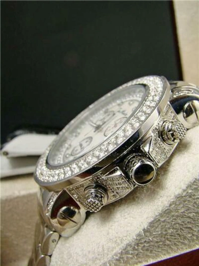 Pre-owned Joe Rodeo Mens  Junior Jju116 Vs 6.75 Ct Mop Dial 2 Row Bezel Diamond Watch