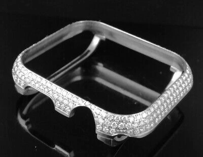 Pre-owned Series 4 Apple I Watch Vs Diamond White Steel 44mm Bezel Capsule Case 4.0 Ct