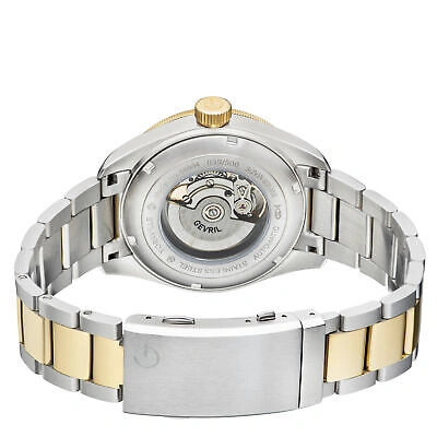 Pre-owned Gevril Men's 48604 Yorkville Swiss Automatic Two/tone Blue Dial Date Watch