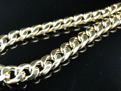 Pre-owned Jewelry Unlimited 10k Solid Yellow Gold Curb Cuban Diamond Cut Mens Chain Necklace 8 Mm 24 Inches