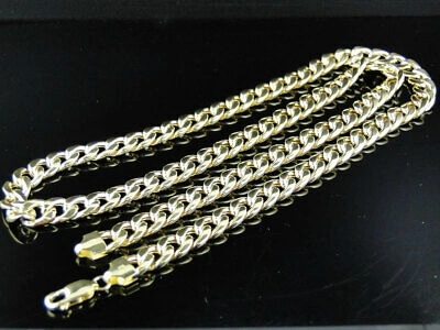 Pre-owned Jewelry Unlimited 10k Solid Yellow Gold Curb Cuban Diamond Cut Mens Chain Necklace 8 Mm 24 Inches