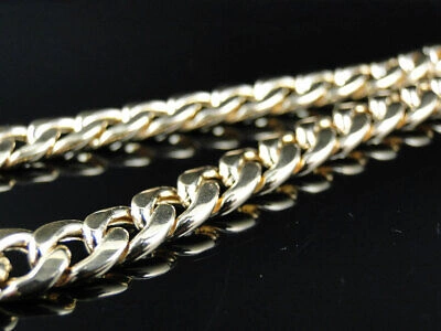 Pre-owned Jewelry Unlimited 10k Solid Yellow Gold Curb Cuban Diamond Cut Mens Chain Necklace 8 Mm 24 Inches