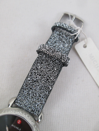 Pre-owned Michele Black Mop Diamond Jardin Csx Limited Edition Watch Mww03t000070