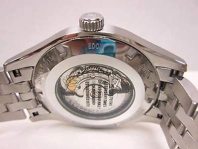 Pre-owned Edox Men's 83013-357j-aid Wrc Classic Day Date Swiss Automatic Eta 2824 Watch In Silver