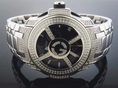 Pre-owned G-unit 50 Cent  Watch Gs26w - 44mm 3.00ct Diamond Black Face