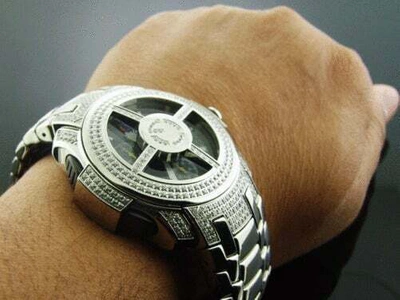 Pre-owned G-unit 50 Cent  Watch Gs26w - 44mm 3.00ct Diamond Black Face