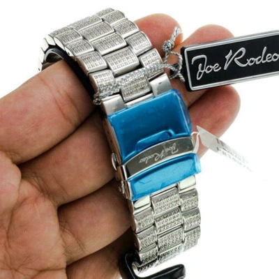 Pre-owned Joe Rodeo Men's Diamond Watch  Junior Fully Loaded Jju50 17.50 Ct White Mop Dial