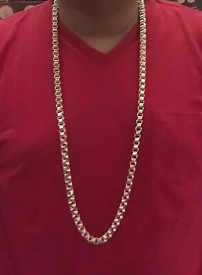 Pre-owned Globalwatches10 10k Gold Chain For Mens Real Gold Byzantine 6mm 26 Inch Box Chain