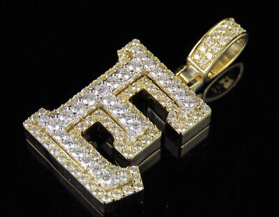 Pre-owned Jewelry Unlimited E Initial Custom Letter Diamond Pendant Charm In 10k Two Tone Gold 1 3/4 Ct 1.5" In G-h