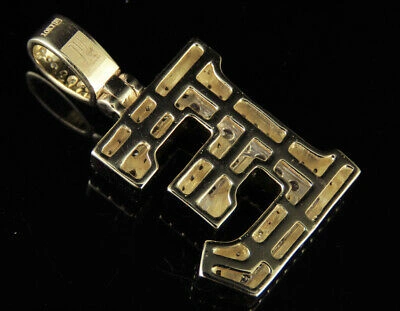 Pre-owned Jewelry Unlimited E Initial Custom Letter Diamond Pendant Charm In 10k Two Tone Gold 1 3/4 Ct 1.5" In G-h