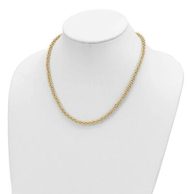 Pre-owned Superdealsforeverything Real 14kt Yellow Gold Polished Fancy Link Necklace; 18.5 Inch; Lobster Clasp