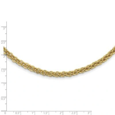 Pre-owned Superdealsforeverything Real 14kt Yellow Gold Polished Fancy Link Necklace; 18.5 Inch; Lobster Clasp