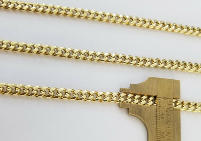 Pre-owned Globalwatches10 Real 14k Gold Miami Cuban Link Necklace Chain 6mm 20" Box Lock 14kt Yellow Gold