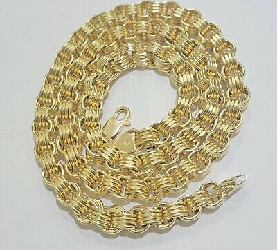 Pre-owned My Elite Jeweler Mens 10k Gold Byzantine Chain Necklace 9mm 22" 24" 26" 28" 30" 10kt Yellow Gold