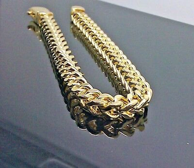 Pre-owned G&d 10k Yellow Gold Franco Bracelet 7mm 9" Inch Lobster Lock