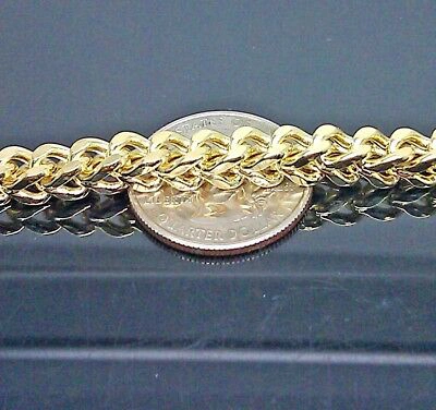 Pre-owned G&d 10k Yellow Gold Franco Bracelet 7mm 9" Inch Lobster Lock