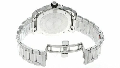 Pre-owned Gucci Dive 45mm Quartz Stainless Steel Black Dial Men's Watch Ya136218