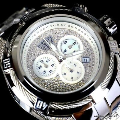 Pre-owned Invicta Reserve Bolt Zeus Diamond 50mm Polished Stainless Steel Swiss Watch