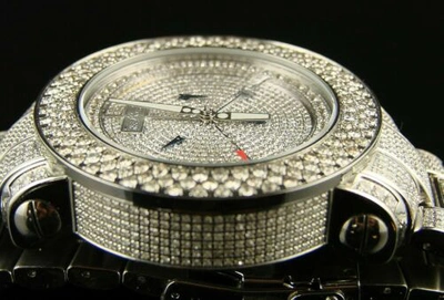 Pre-owned Joe Rodeo Mens 19.95 Ct  Super Junior Jju42-a Big Diamond Watch In Dark Gray