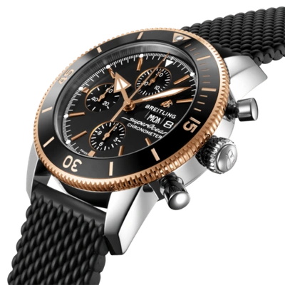 Pre-owned Breitling Superocean Héritage Ii Chronograph, Steel And Rose Gold, U13313121b1s1