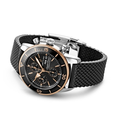 Pre-owned Breitling Superocean Héritage Ii Chronograph, Steel And Rose Gold, U13313121b1s1