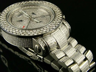 Pre-owned Joe Rodeo Mens 19.95 Ct  Super Junior Jju42-a Big Diamond Watch In Dark Gray