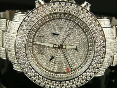 Pre-owned Joe Rodeo Mens 19.95 Ct  Super Junior Jju42-a Big Diamond Watch In Dark Gray