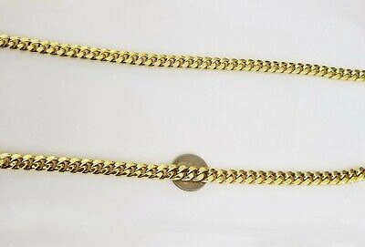 Pre-owned Globalwatches10 14k Real Yellow Gold Necklace 26" Inch 10mm Miami Cuban Box Lock Men 14kt