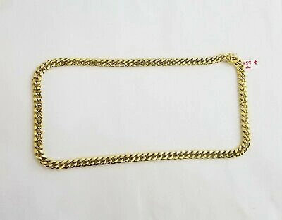 Pre-owned Globalwatches10 14k Real Yellow Gold Necklace 26" Inch 10mm Miami Cuban Box Lock Men 14kt