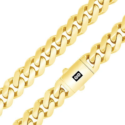Pre-owned Nuragold 10k Yellow Gold Royal Monaco Miami Cuban Link 15mm Chain Mens Curb Necklace 22"