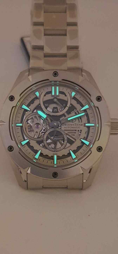 Pre-owned Orient Star Orientstar: Avant-garde Skeleton 100-m Mechanical Sapphire Av0a02s Made In Japan