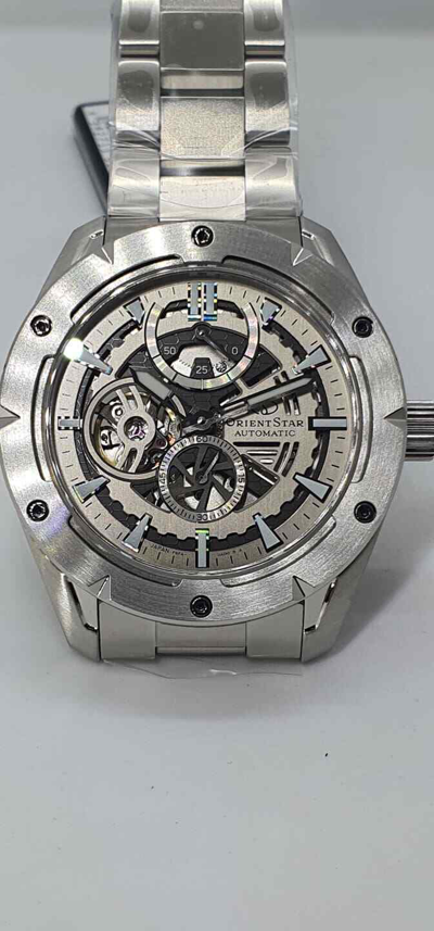 Pre-owned Orient Star Orientstar: Avant-garde Skeleton 100-m Mechanical Sapphire Av0a02s Made In Japan
