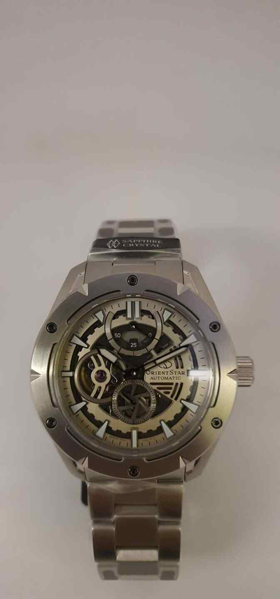 Pre-owned Orient Star Orientstar: Avant-garde Skeleton 100-m Mechanical Sapphire Av0a02s Made In Japan