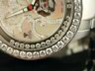 Pre-owned Aqua Master Jojo Joe Rodeo Vs Big Diamond Watch 7.50 Ct In Rosy Brown