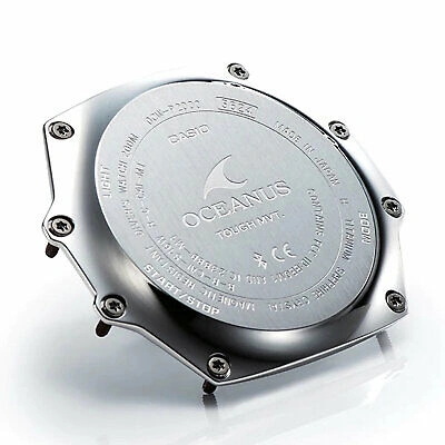 Pre-owned Casio Oceanus Ocw-p2000-1ajf Cachalot Diver 200m Titanium Bluetooth Men's Watch