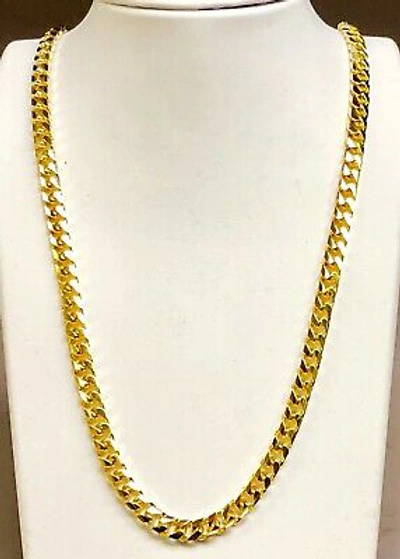 Pre-owned Tex 10kt Solid Yellow Gold Miami Cuban Curb Link 20" 6.7 Mm 54 Grams Chain/necklace In No Stone