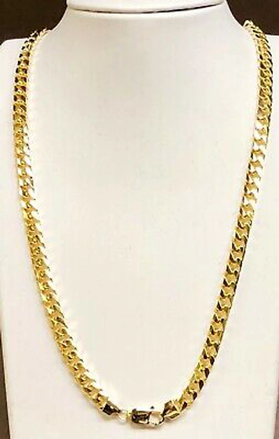 Pre-owned Tex 10kt Solid Yellow Gold Miami Cuban Curb Link 20" 6.7 Mm 54 Grams Chain/necklace In No Stone