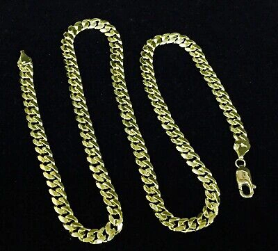 Pre-owned Tex 10kt Solid Yellow Gold Miami Cuban Curb Link 20" 6.7 Mm 54 Grams Chain/necklace In No Stone