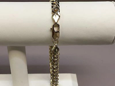 Pre-owned R C I 14k Solid Yellow Gold Mens Miami Cuban Curb Link Chain/bracelet 8.5" 24grams 7mm