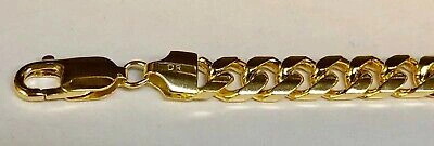 Pre-owned R C I 14k Solid Yellow Gold Mens Miami Cuban Curb Link Chain/bracelet 8.5" 24grams 7mm