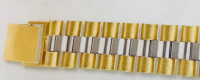 Pre-owned R C I 14k Solid Yellow & White Gold 8.5" Rlx Style Link Mens Bracelet 26 Grams 12 Mm