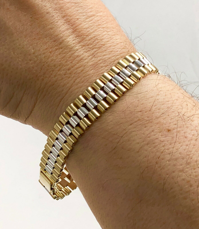 Pre-owned R C I 14k Solid Yellow & White Gold 8.5